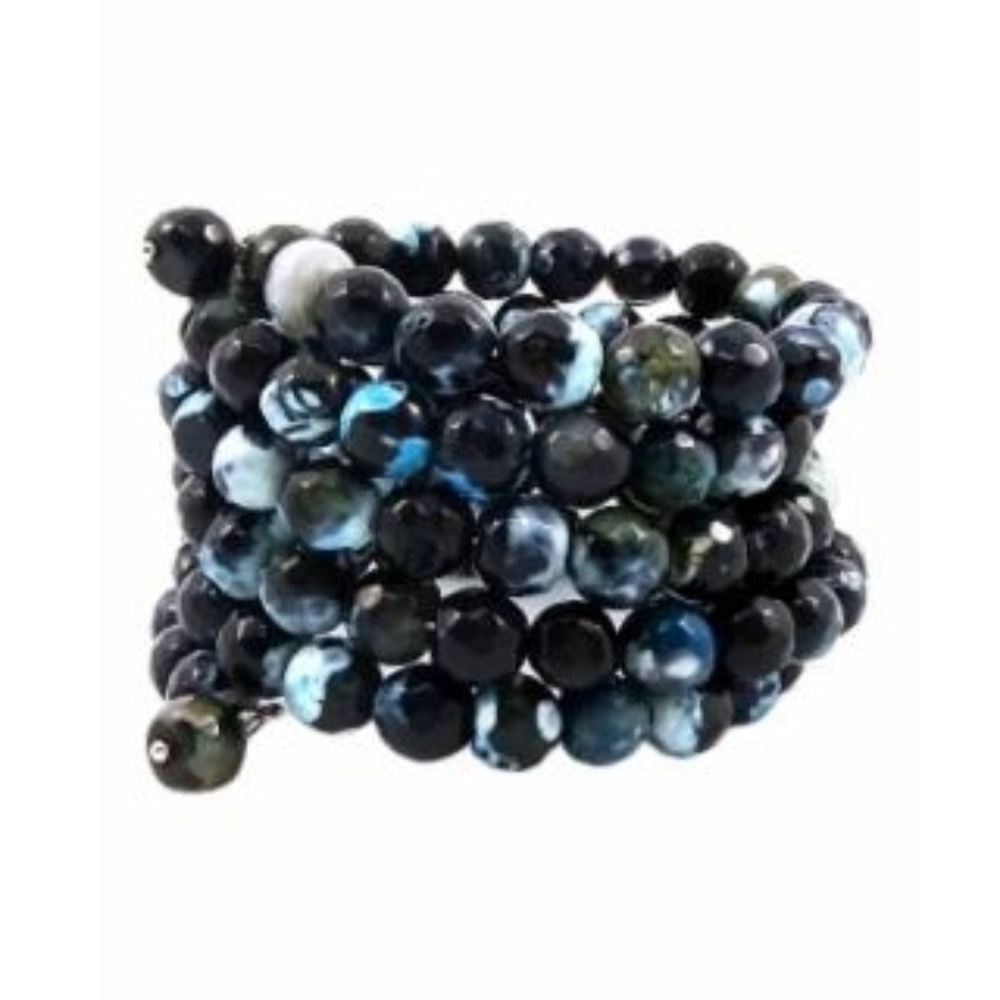 Faceted Agate Wrap Bracelet